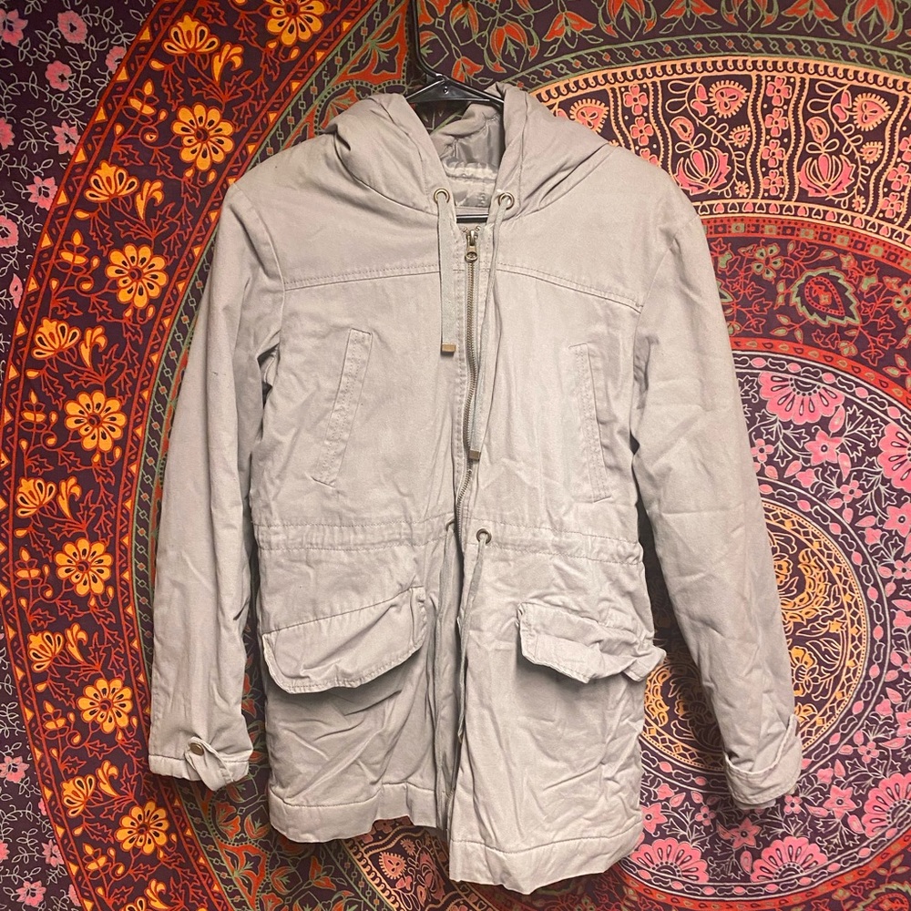 thick grey winter jacket